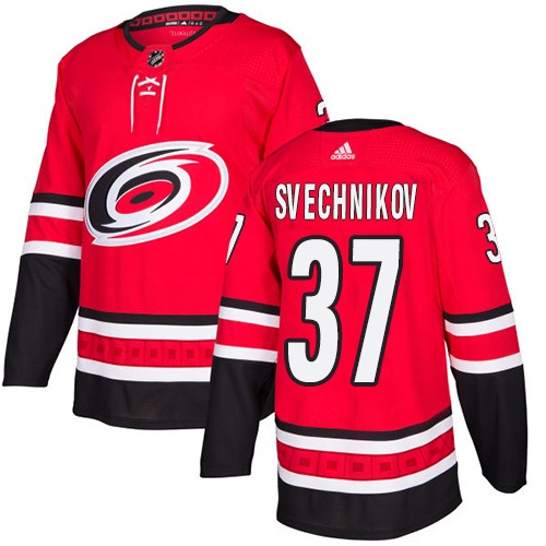 Youth Andrei Svechnikov Premier Red Home Jersey: Hockey #37 Carolina Hurricanes