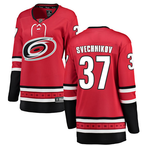 Fanatics Branded Women's Andrei Svechnikov Breakaway Red Home Jersey: Hockey #37 Carolina Hurricanes