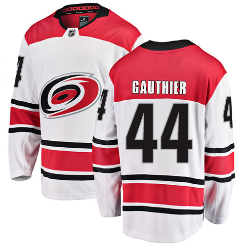 Fanatics Branded Men's Julien Gauthier Breakaway White Away Jersey: Hockey #21 Carolina Hurricanes